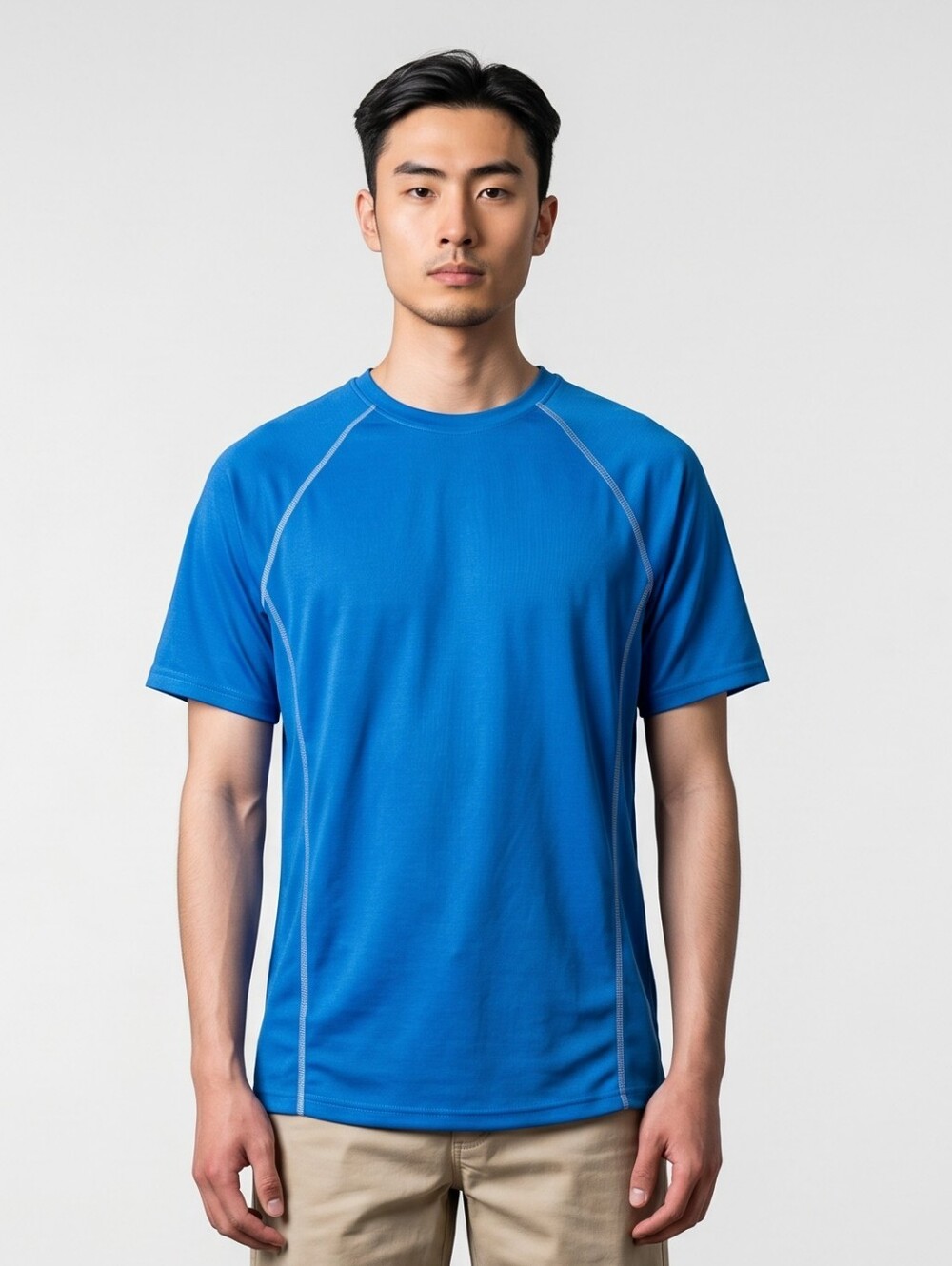 Vibrant Blue Men's Short Sleeve DriFit Tee